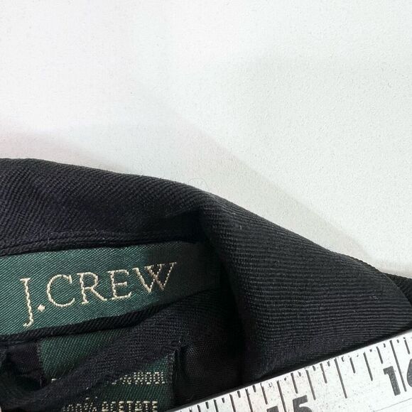 J.Crew Single Button Blazer Womens 14 Black Wool Notch Lapel Lined Pockets - Picture 5 of 8